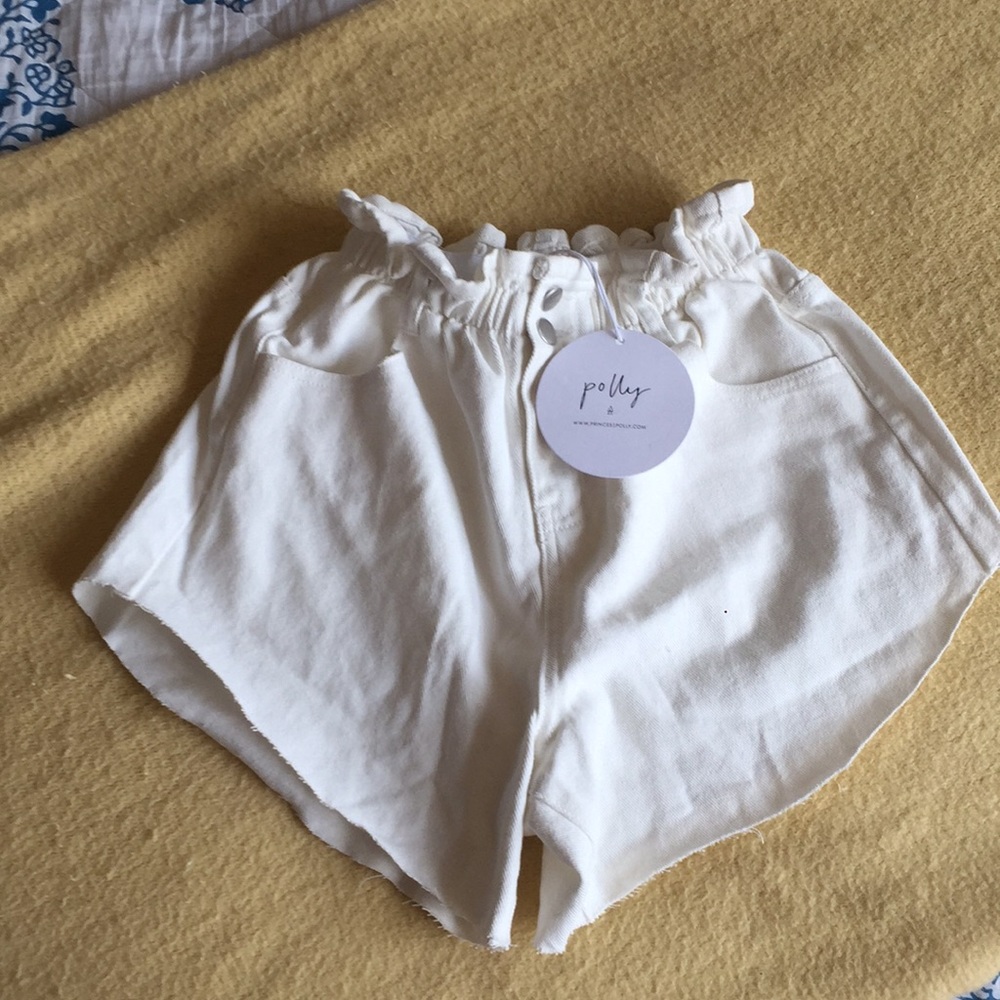 NWT PRINCESS POLLY white paperbag shorts!!